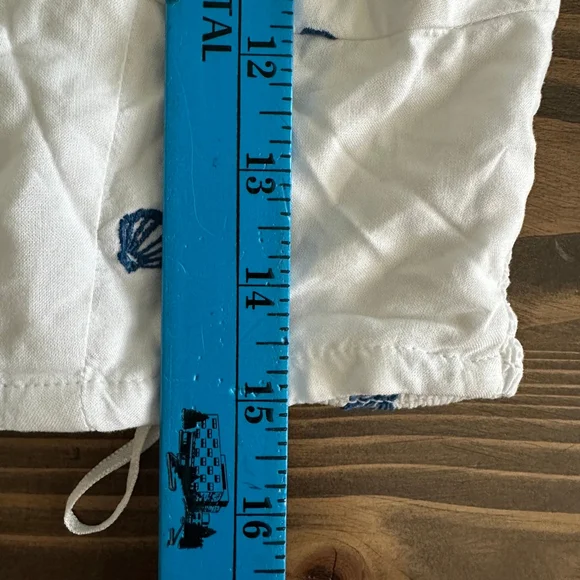 Women’s Jopna White Blue Shell Print Tie Front Crop Top Size M NWOT - Picture 5 of 5